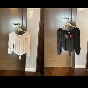 2 Hollister off the shoulder blouses